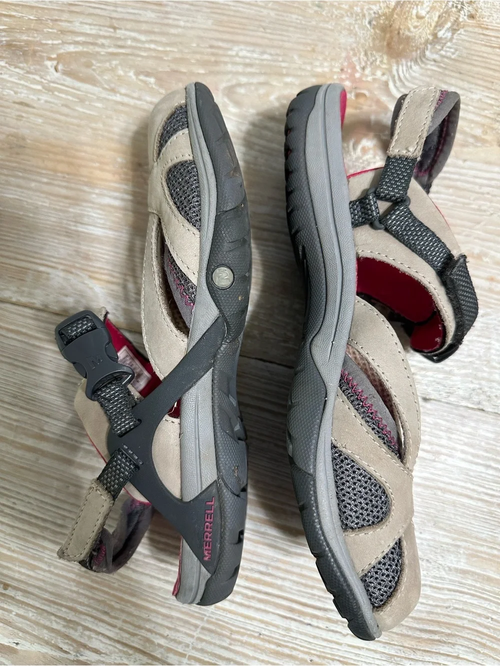 Merrell Azura Wrap Wild Dove Mary Jane Trail Shoe Athletic Sandals Sz 7 Gorpcore